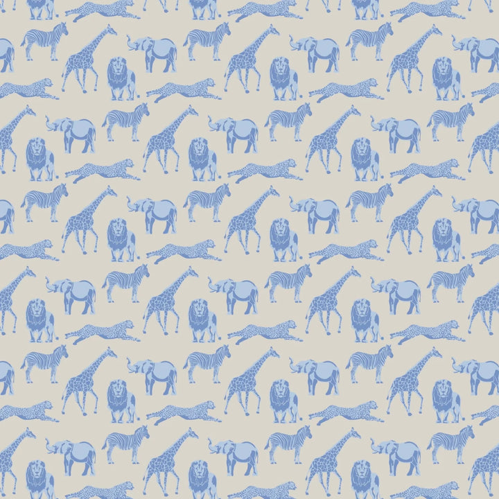 Parker Zipper Pajama-Blue Savanna Safari