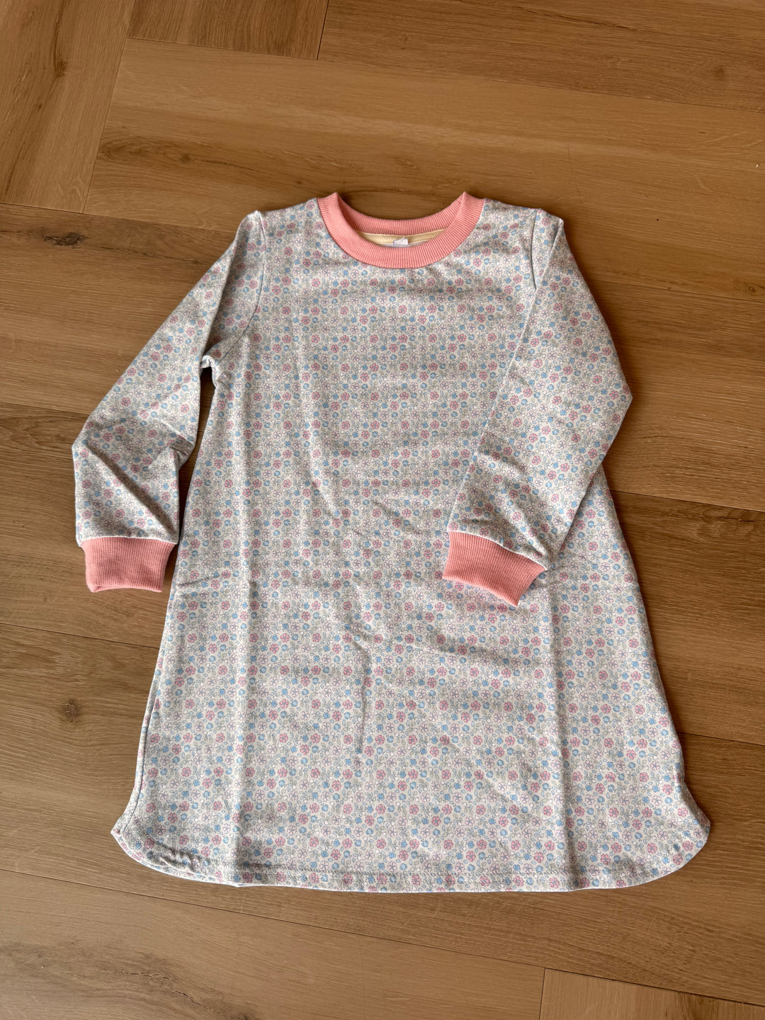 Sweatshirt Dress-Pink Floral