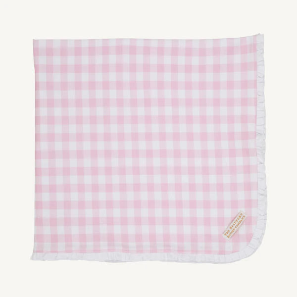 Baby Buggy Blanket-Palm Beach Pink Gingham