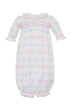 Pink & Blue Bows Knit Girls Sac