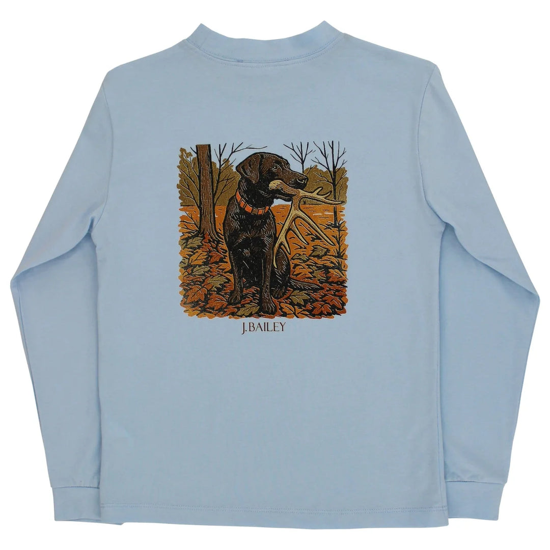 LS Antler Dog Tee-Bayberry