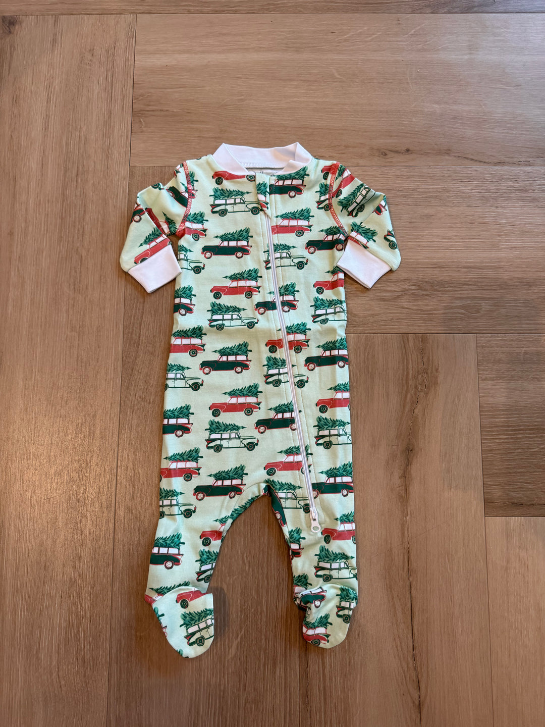 Christmas Cars Footed Pajama
