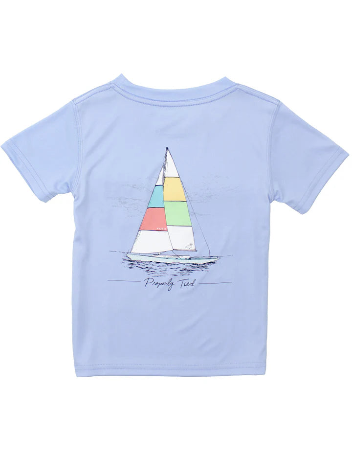 SS Performance Set Sail Tee-Lt Blue