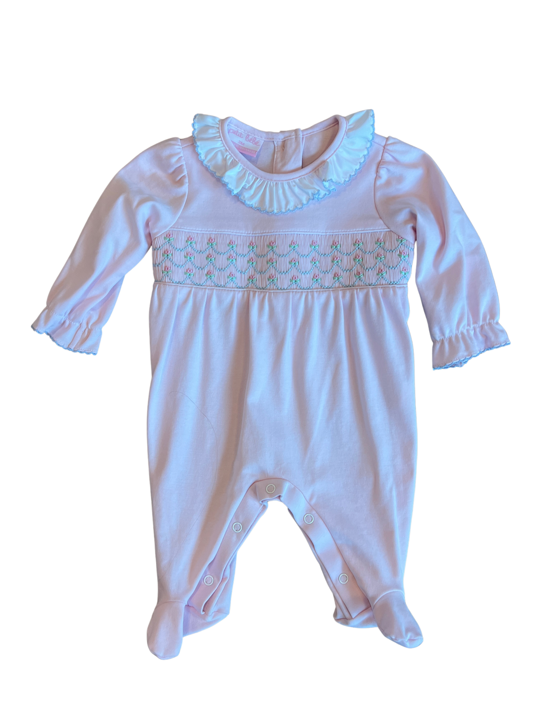 Ellie Pink Knit Footie