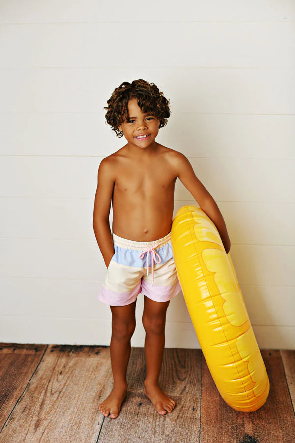 Watercolor Bloom Swim Trunks