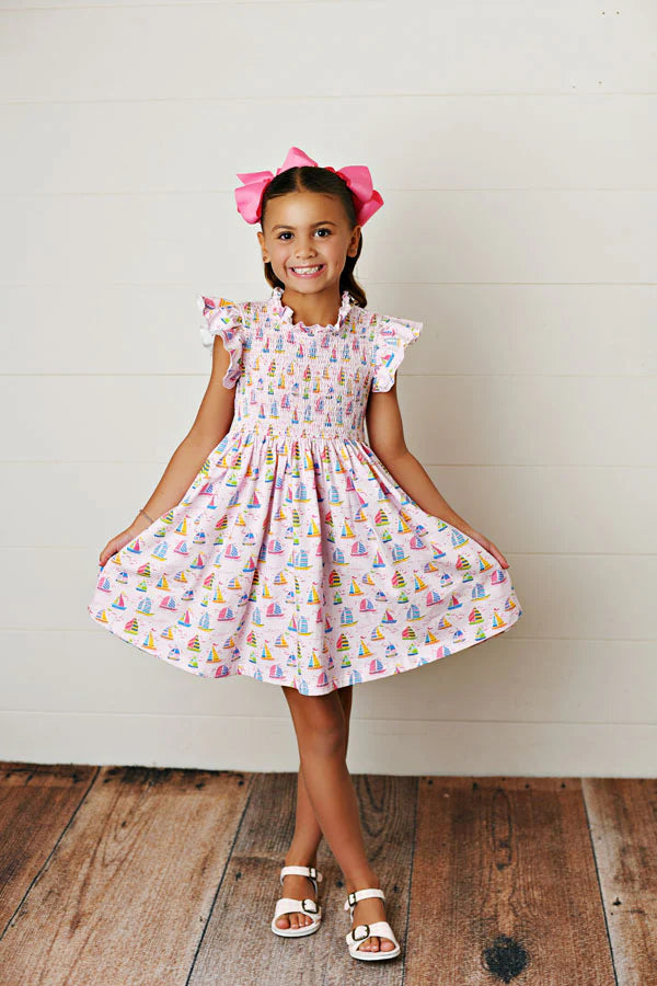 Sail Away Smocked Dress