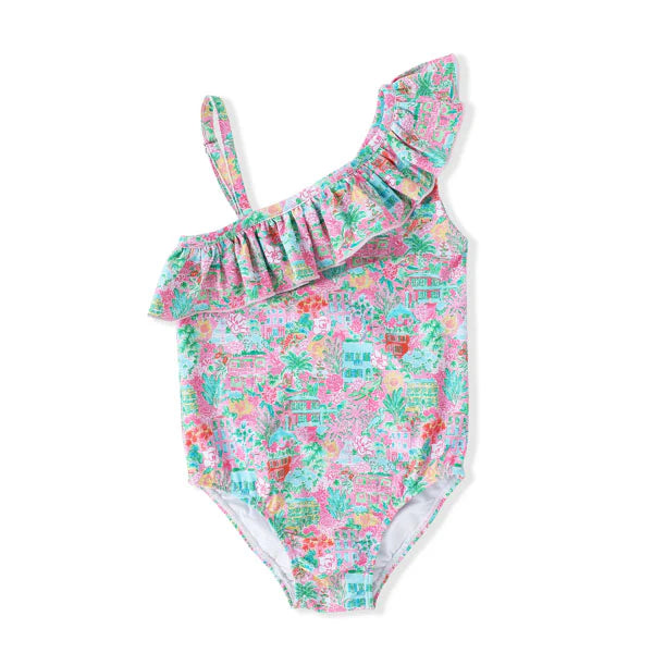 Charleston Ruffle 1pc Swimsuit