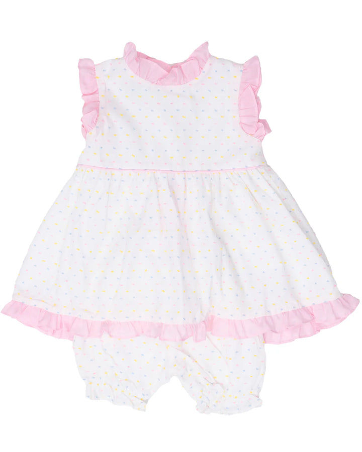 Reagan Bloomer Set-Pastel Swiss Dot