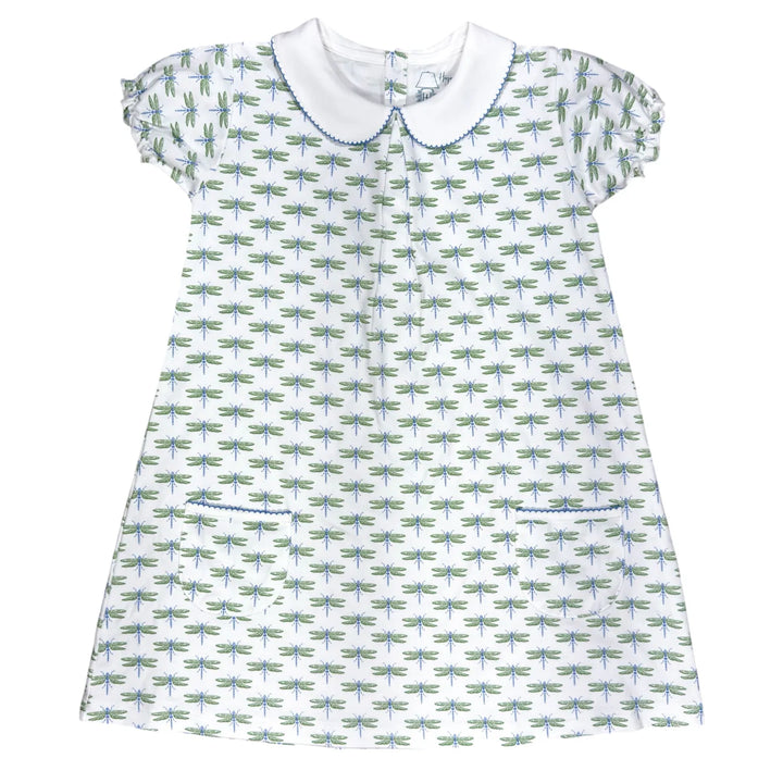 Short Sleeve Pocket Twirl-Dreamy Dragonfly
