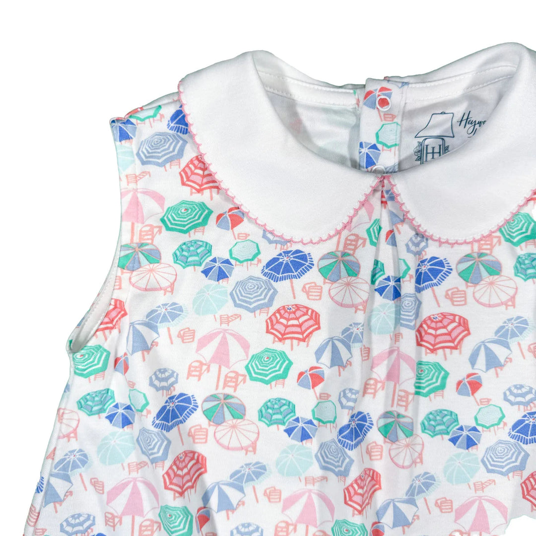 Sleeveless Pocket Twirl Dress-Beach Umbrellas