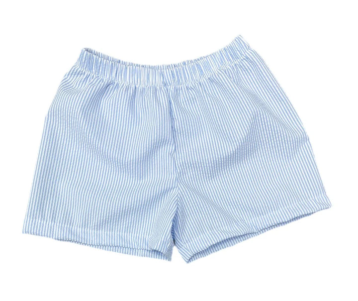 Conrad Shorts-Seersucker Blue Stripe