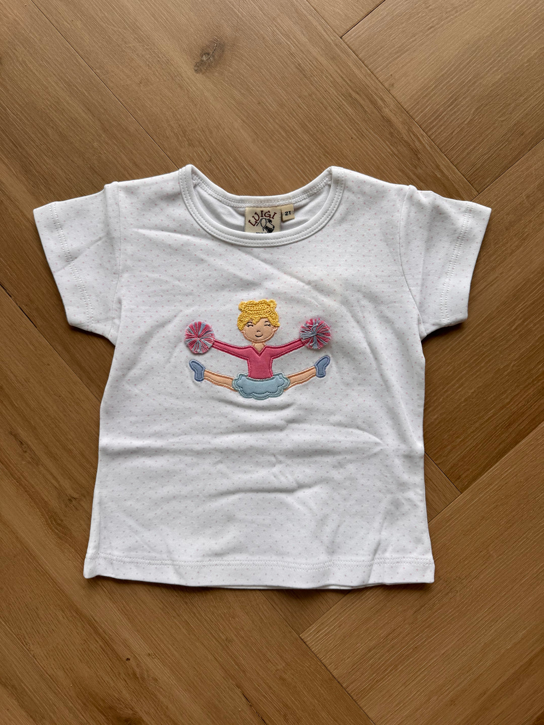 Pink Microdot Cheerleader Top