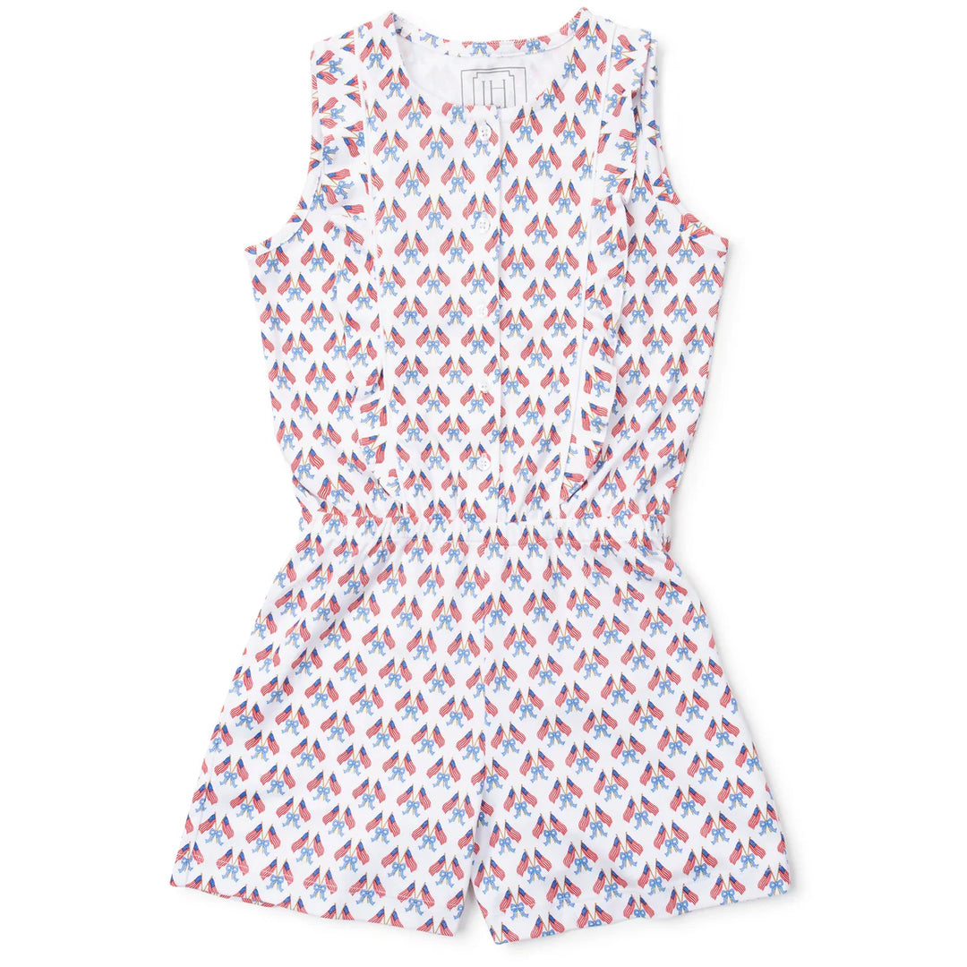 Lola Girls Romper-Stars, Stripes, & Bows