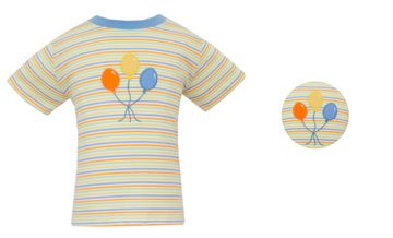 Balloons Blue Multi Stripe Knit Tee