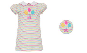 Balloons Pink Multi Stripe Knit Dress