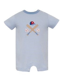 Baseball Knit Stripe Romper