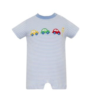 Cars Striped Knit Romper