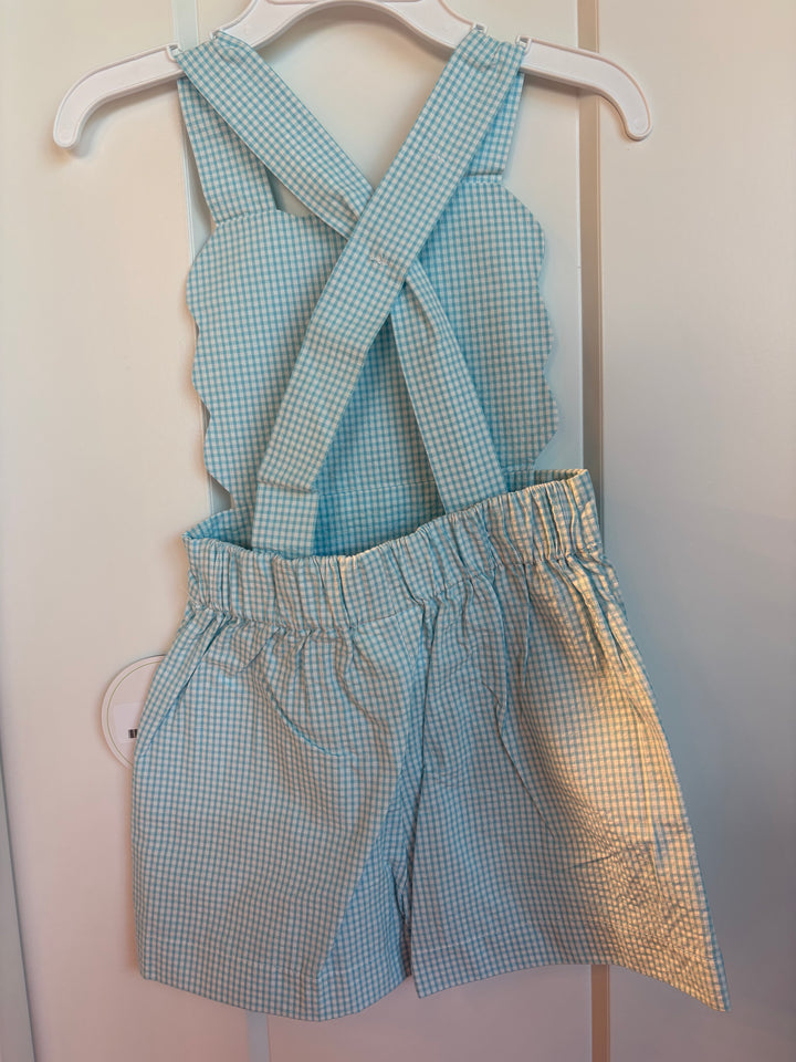 Madisson Romper-Sky Mini Seersucker