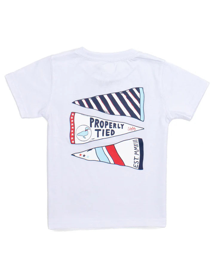 Americana Pennant SS Tee-White