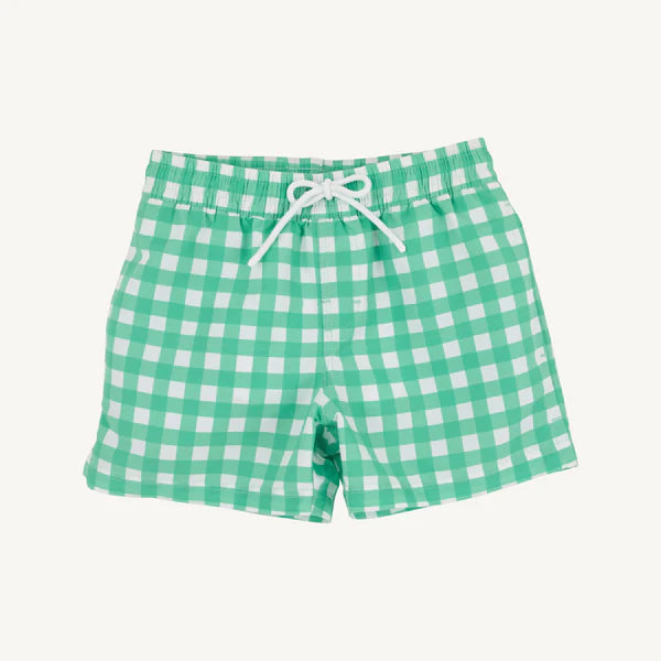 Tortola Swim Trunks-Gibson Island Green Gingham