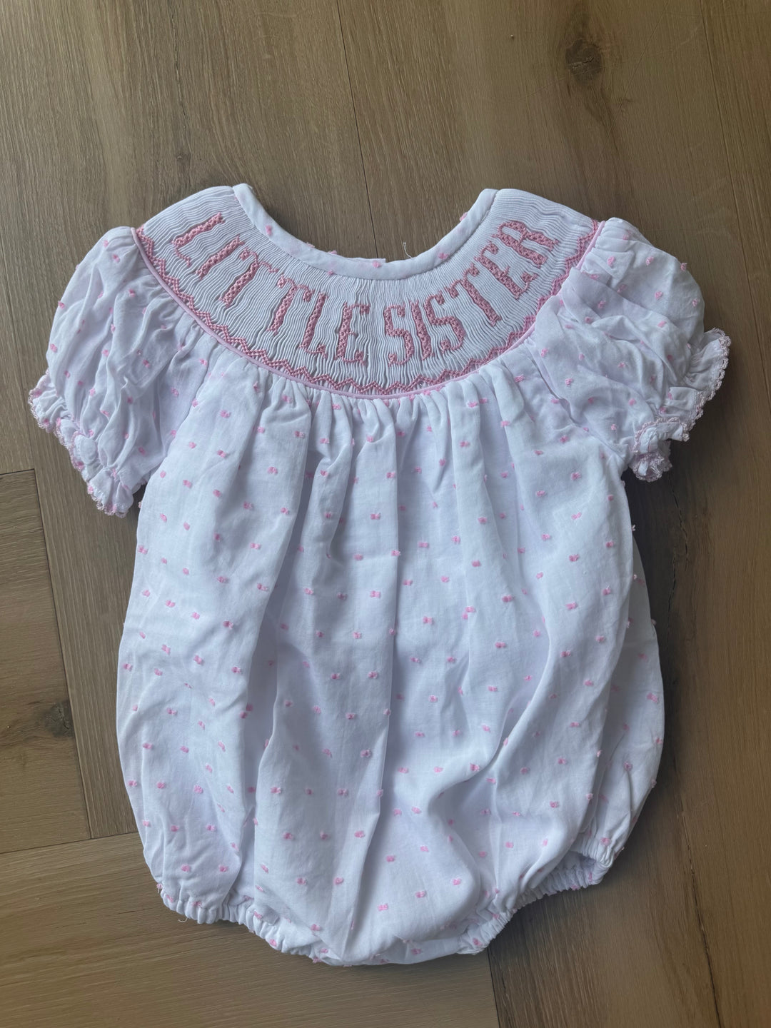 Little Sister Bubble-Pink Swiss