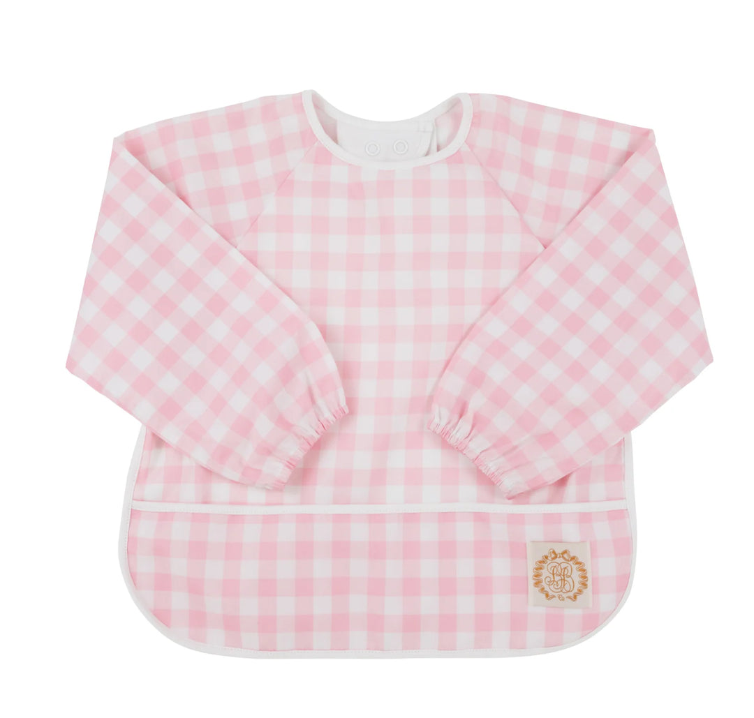 Biscuit Bib-Palm Beach Pink Gingham
