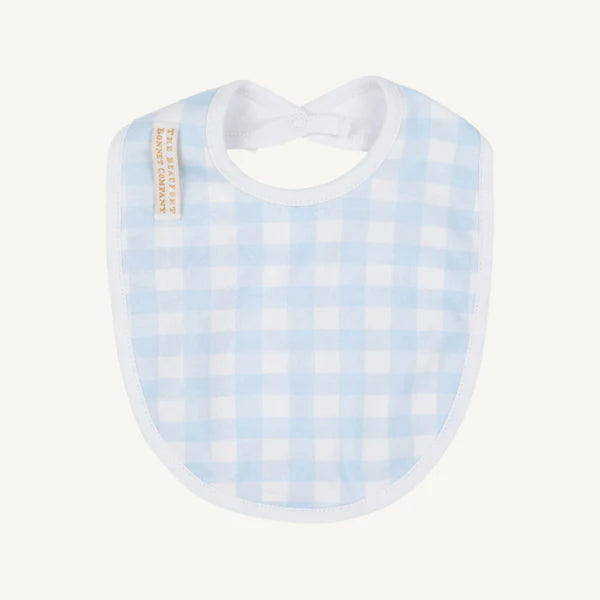 Burp Me Bib-Buckhead Blue Gingham