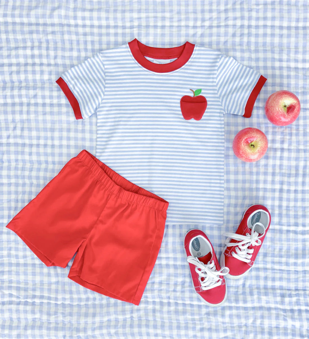 Apple Applique Pockey T-Shirt