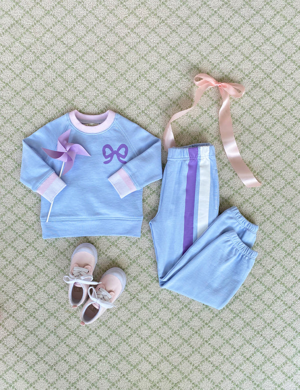 Cassidy Comfy Crewneck-BS Blue/Bow