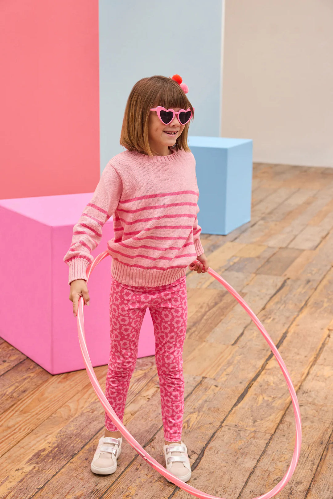 Striped Sweater-Pink