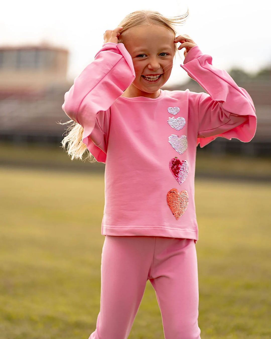 Tabby Top-Pink w/ Hombre Hearts