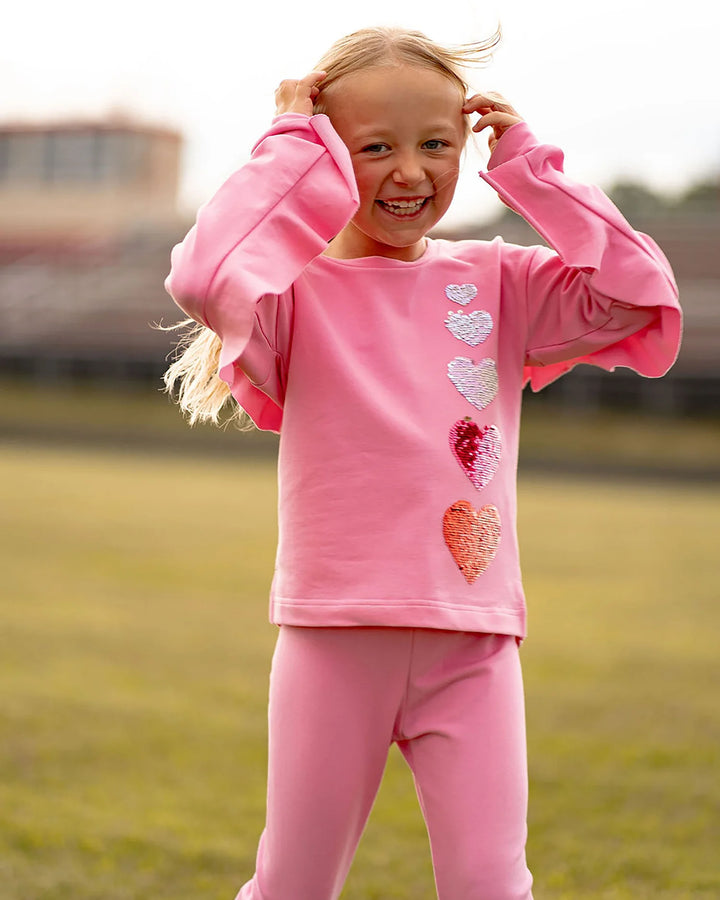 Tabby Top-Pink w/ Hombre Hearts