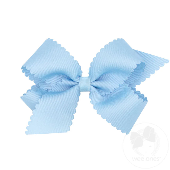 Medium Grosgrain Bow-Scalloped Edge