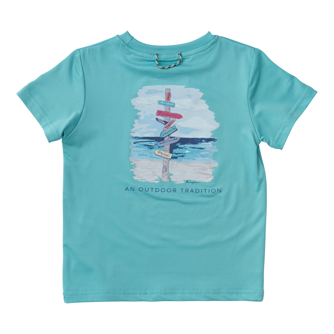 Performance Fishing Tee Beach Sign