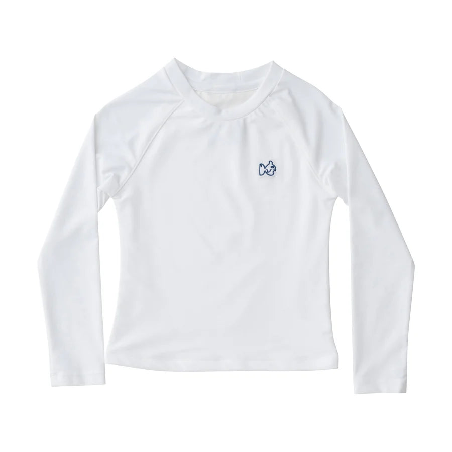 Boys LS Reed Rashguard-Crisp White