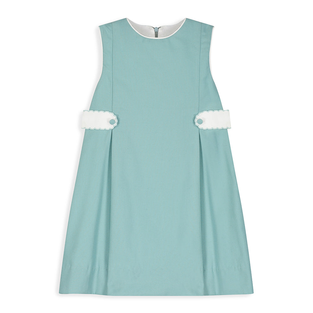 Scalloped Side Tie Dress