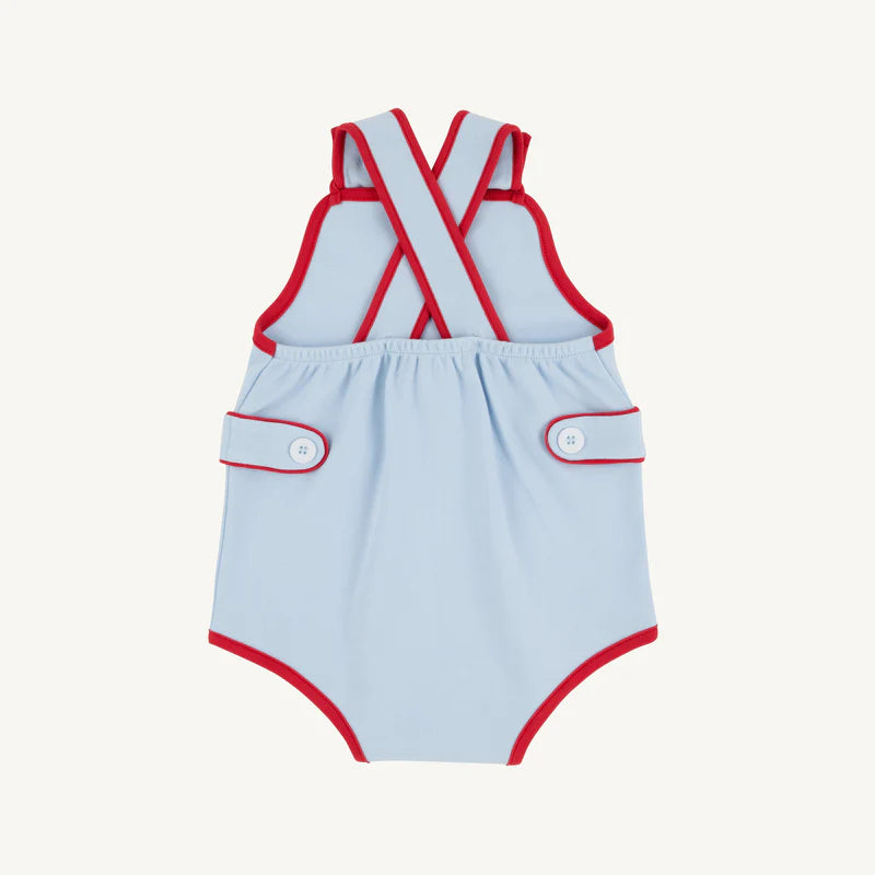 Skipper Sunsuit-Buckhead Blue/Richmond Red