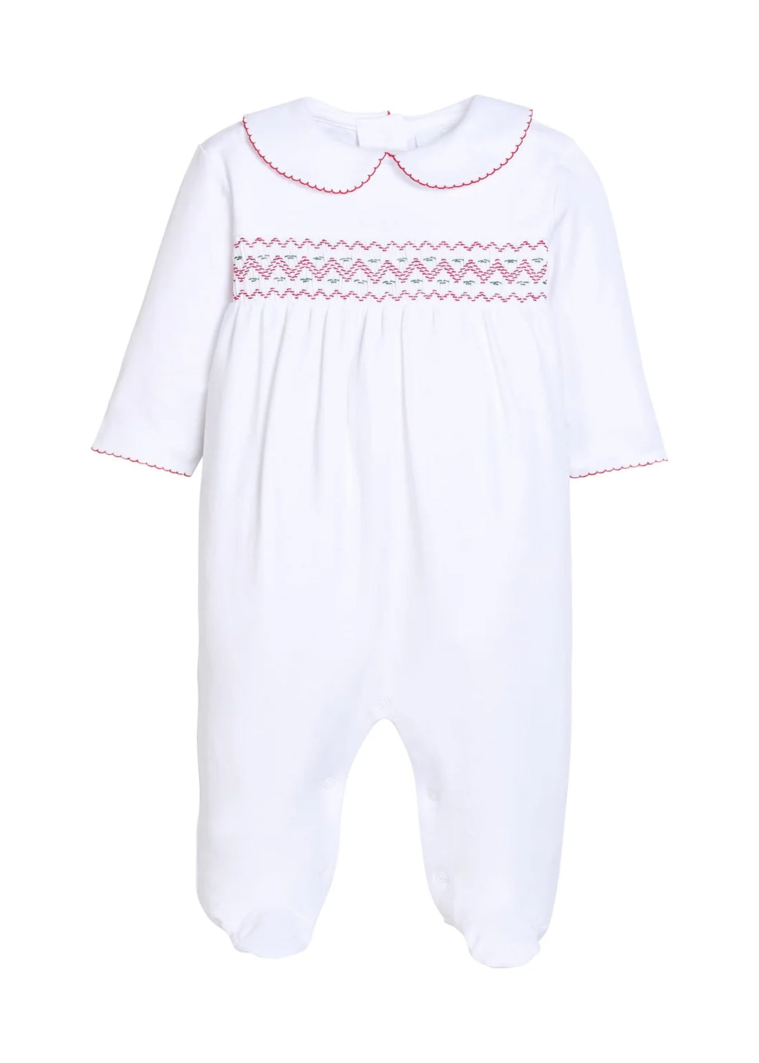 Smocked Footie-Holiday Geo