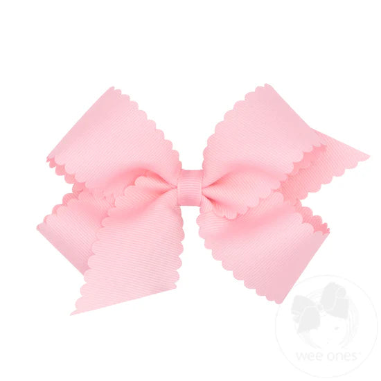 Medium Grosgrain Bow-Scalloped Edge