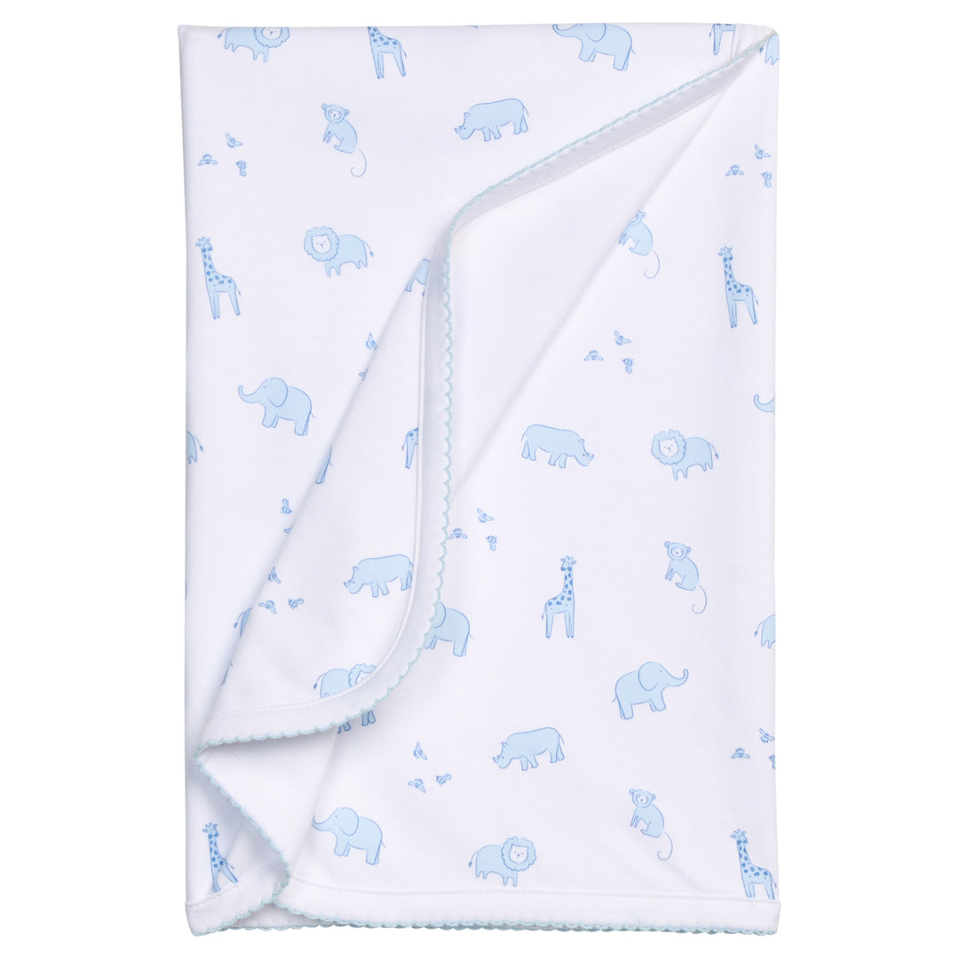 Printed Blanket-Blue Safari