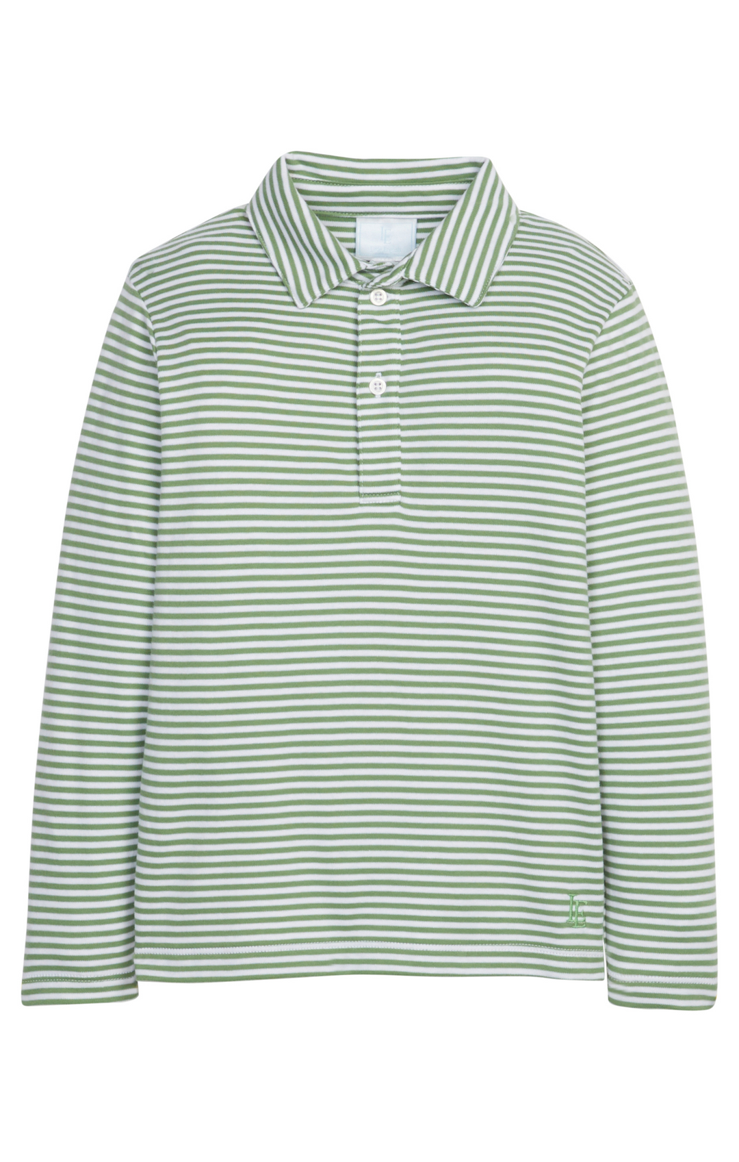 LS Polo-Watercress Stripe