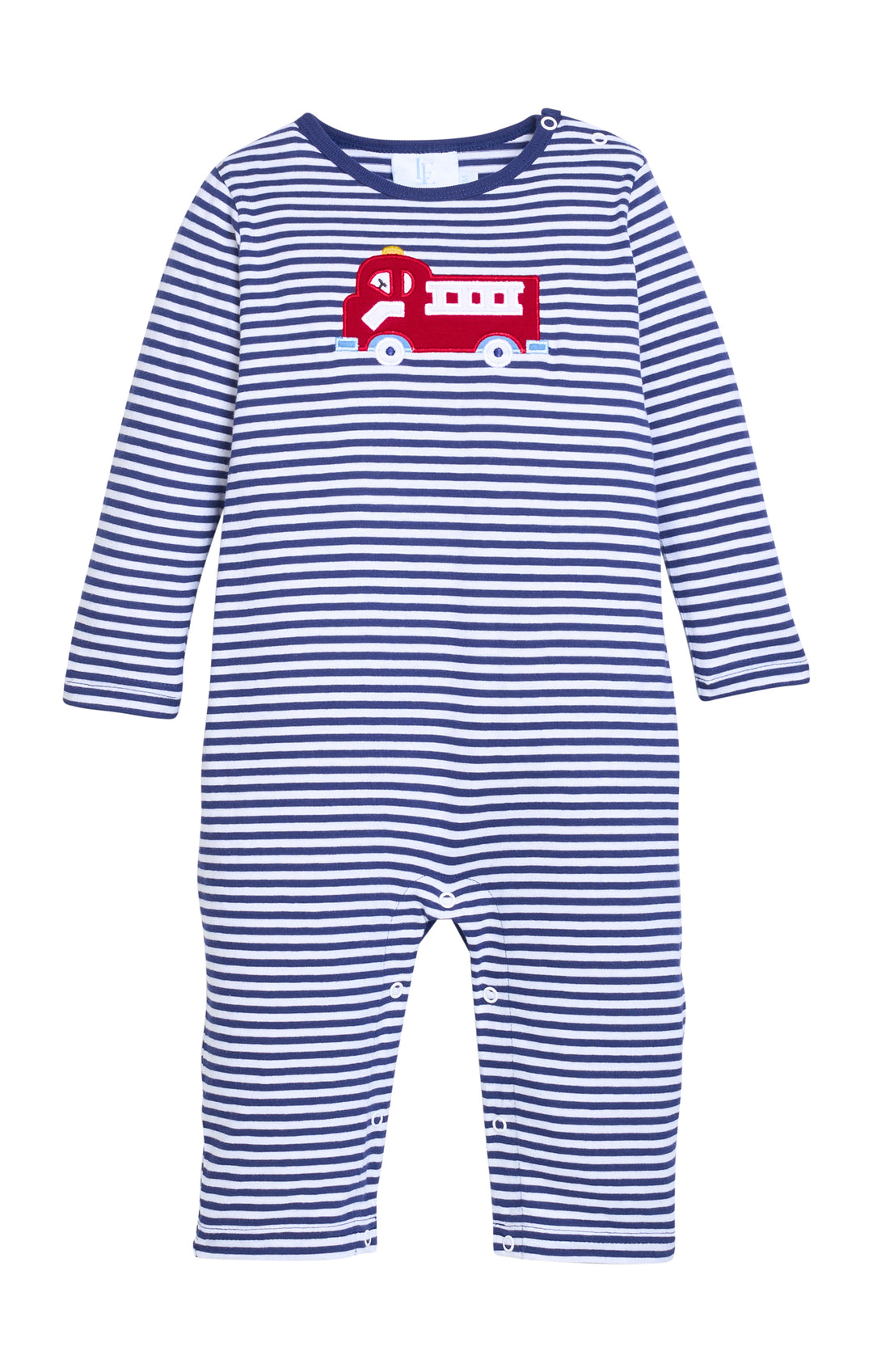 Appliqué Romper-Firetruck