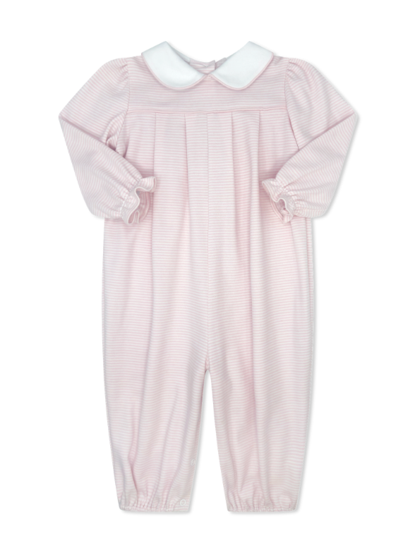 Leighann Romper-Pensacola Pink Ministripe