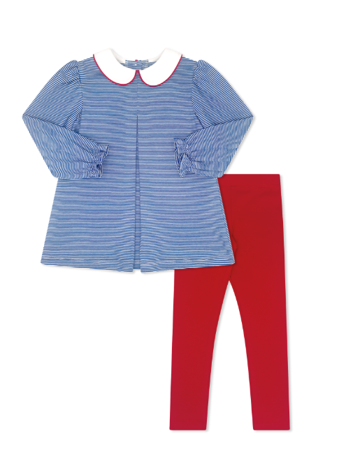 Caroline Legging Set-River Royal Ministripe