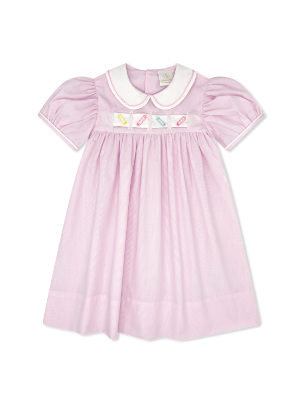 Ruth Ribbon Dress-Crayons, Bows, Snowman, Holly